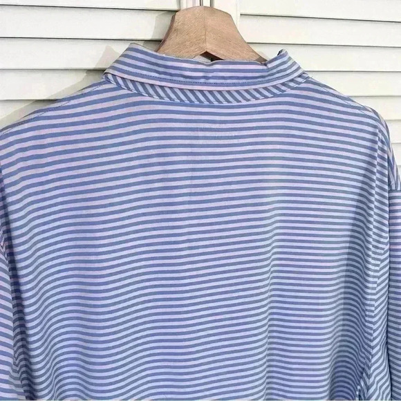 Vineyard Vines Performance Polo Striped | Blue Pink | SZ XL - Picture 4 of 7